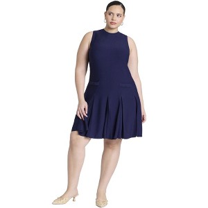 ELOQUII Women's Plus Size Sweater Tennis Dress - 1 of 3