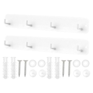 Unique Bargains Coat Hooks Wall Mount with Coat Hooks for Entryway Bathrooms - 1 of 4