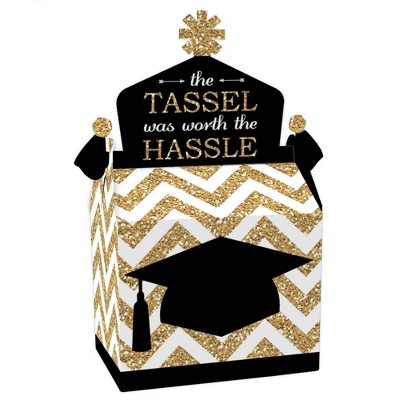 Big Dot Of Happiness Gold - Tassel Worth The Hassle - Treat Box Party ...