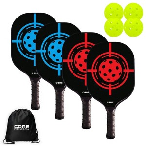CORE Pickleball - Pickleball Paddle Set of 4 | Convenient Carry Bag and 4 Outdoor Pickleballs - 1 of 1