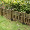 Gardenised Plastic Outdoor Decor Garden Flower Edger Fence, Border, Set of 4 Panels, Bronze - 3 of 4