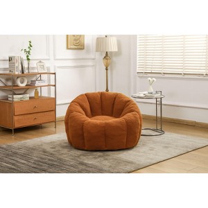 CAVINAS Teddy Fabric Comfy Foam Bean Bag Chair Set,Soft Bean Bag Sofas,Accent Chairs for Living Room - 1 of 4