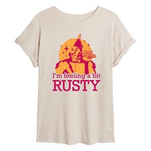 Women's - Wizard of Oz - A Bit Rusty Tin Man Oversized Graphic T-Shirt - 1 of 4