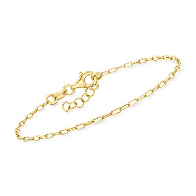Pure Collection by Ross-Simons Italian 1.6mm 18kt Gold Vermeil Mini Paper Clip Link Bracelet