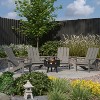 Merrick Lane Ayala 5 Piece Outdoor Leisure Set with Set of 4 Poly Resin Adirondack Chairs and Star and Moon Iron Fire Pit - 2 of 4