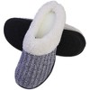 Roxoni Women’s House Slippers Knit Fleece Lined Cozy Clog House Shoes - 2 of 4