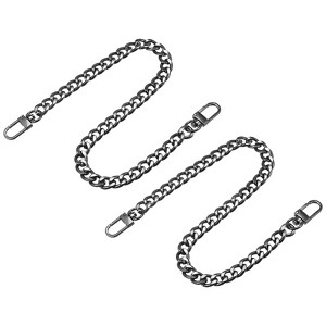 Unique Bargains Shoulder Bag Handbag DIY Iron Flat Purse Chain Strap with Buckles 2 Pcs - 1 of 3