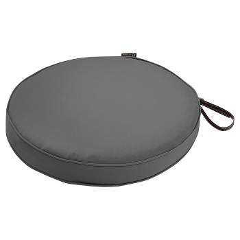 15" x 15" x 2" Montlake Fadesafe Round Patio Dining Seat Cushion Set - Light Charcoal Gray - Classic Accessories
