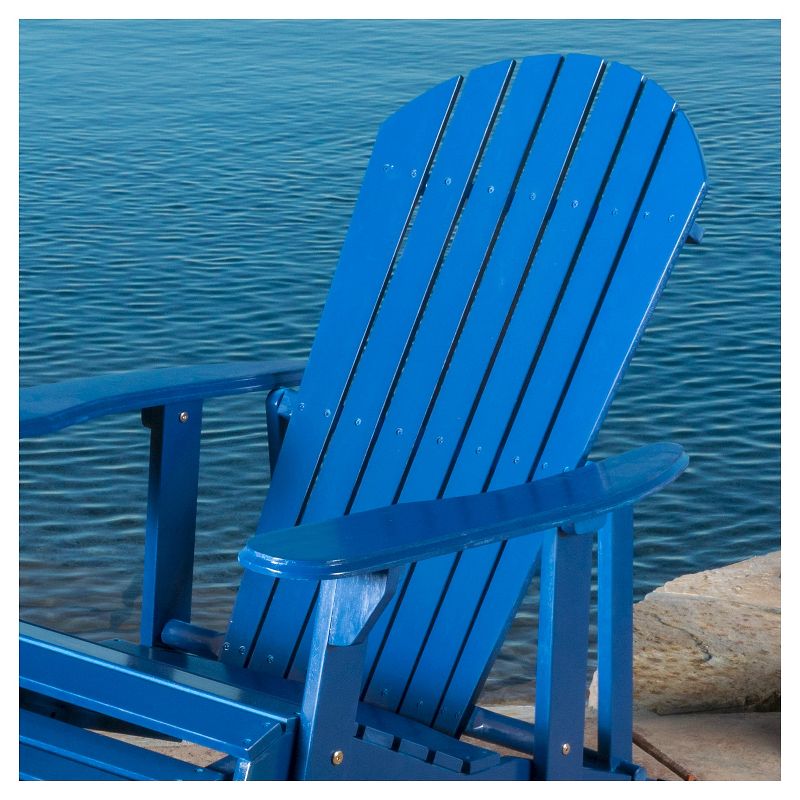 Hayle Reclining Wood Adirondack Chair with Footrest - Blue - Christopher Knight Home, 4 of 7