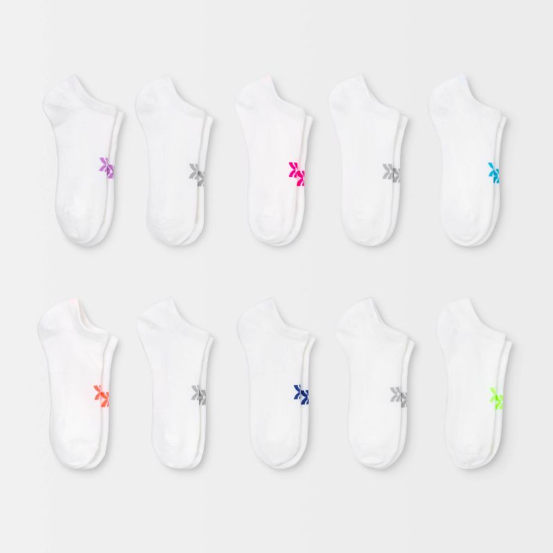 Women's Lightweight 10pk No Show Athletic Socks - All In Motion™ 4-10, 1 of 4