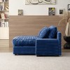 Lazy Sofa Couch Chaise Lounge Single Sofa Cloud Sleeper Sofa Corduroy/Chenille Upholstered Accent Chair Daybed, Beige/Black/Green/Blue-ModernLuxe - 4 of 4