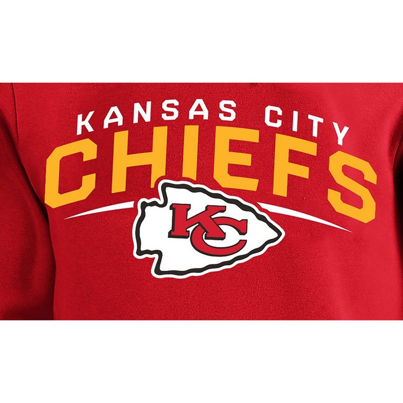 NFL Kansas City Chiefs Men's Big & Tall Long Sleeve Core Fleece Hooded Sweatshirt, 3 of 4