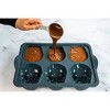 Trudeau 13.89" Silicone Jumbo Skulls Muffin Pan Black: Skull Mold, Nonstick, Dishwasher-Safe, Halloween Baking Pan - 3 of 4
