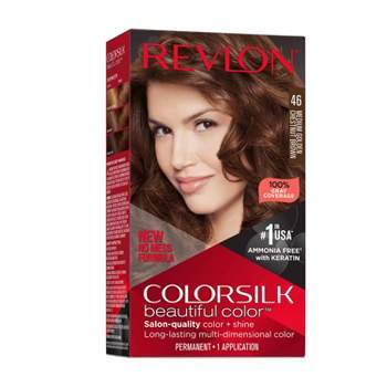 Revlon Colorsilk Beautiful Color Permanent Hair Color with 100% Gray Coverage -  046 Medium Golden Chestnut Brown - 4.4 fl oz