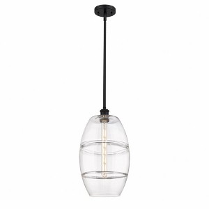 Vaz - 1 Light Stem Hung Mini Pendant In Industrial Style-18.5 Inches Tall and 10 Inches Wide - 1 of 1