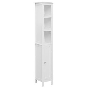 Ridstar 66.92 in. H Tall Bathroom Storage Cabinet with Adjustable Shelves For Bathroom, Kitchen & Living Room-White - 1 of 4