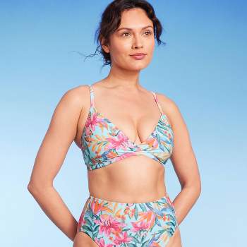 Women's Tropical Print High Waist Medium Coverage Bikini Bottom - Kona Sol™  Multi L : Target