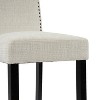 PAGED Modern Wooden Bar Stools Set of 2, PU Leather Counter Height Bar Chair for Bar, Kitchen, Dining Room, Load Capacity 300 LBS - 4 of 4