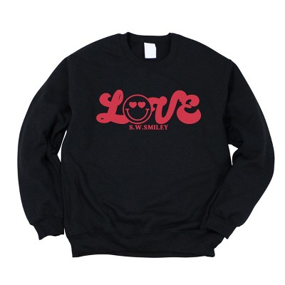 Simply Sage Market S.W.Smiley Love Cursive Sweatshirt