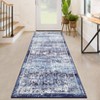 Vintage Abstract Area Rugs for Living Room Bedroom Washable Low Pile Non Slip Carpet Indoor Ultra Soft Retro Printed Distressed Rug - 3 of 4