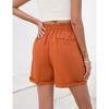 Garvee Womens High Waist Shorts with Deep Pocket Drawstring Linen Texture Casual Shorts for Women Summer Athletic Shorts - 2 of 4