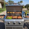R.W.FLAME 3-Burner Propane Gas Grill with Side Burner, 24,000 BTU Stainless Steel BBQ, Cast Iron Grates & Baking Pan for Patio & Outdoor Cooking - 2 of 4