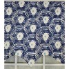 RLF Home 3" Rod Pocket High Quality Fabric Jerin Regal Valance for Windows 50" x 17" Navy - 3 of 4