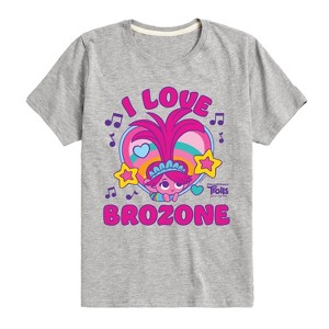 Boys' - Trolls - Poppy I Love Brozone Short Sleeve Graphic T-Shirt - 1 of 4