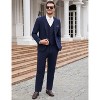 WhizMax Mens 3 Piece Suits Casual One Button Blazer Lightweight Beach Coats Vest and Pant Suit - 2 of 4
