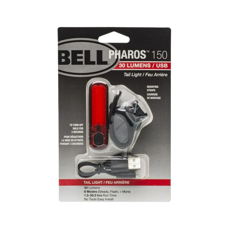 Bell Sports Pharos 150 Plastic Bicycle Tail Light Black/Red, 1 of 3