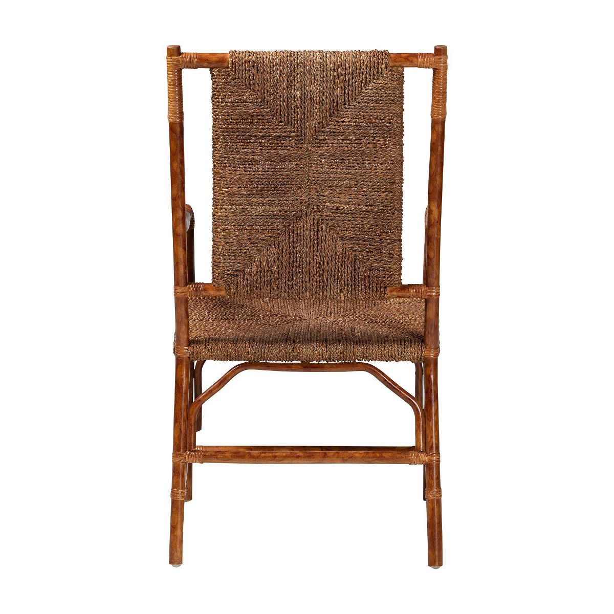 bali & pari Ramos Marbled Tortoise Natural Rattan and Seagrass Armchair Marbled Tortoise Brown/Natural Brown - thumbnail 4