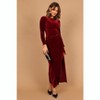Petal and Pup Sarine Long Sleeve Maxi Dress - Wine S - 2 of 4