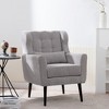 Lyngins Mid Century Chenille/Teddy Arm Accent Chair for Bedroom,Lounge Reading Chair for Living Room,Apartment - 3 of 4