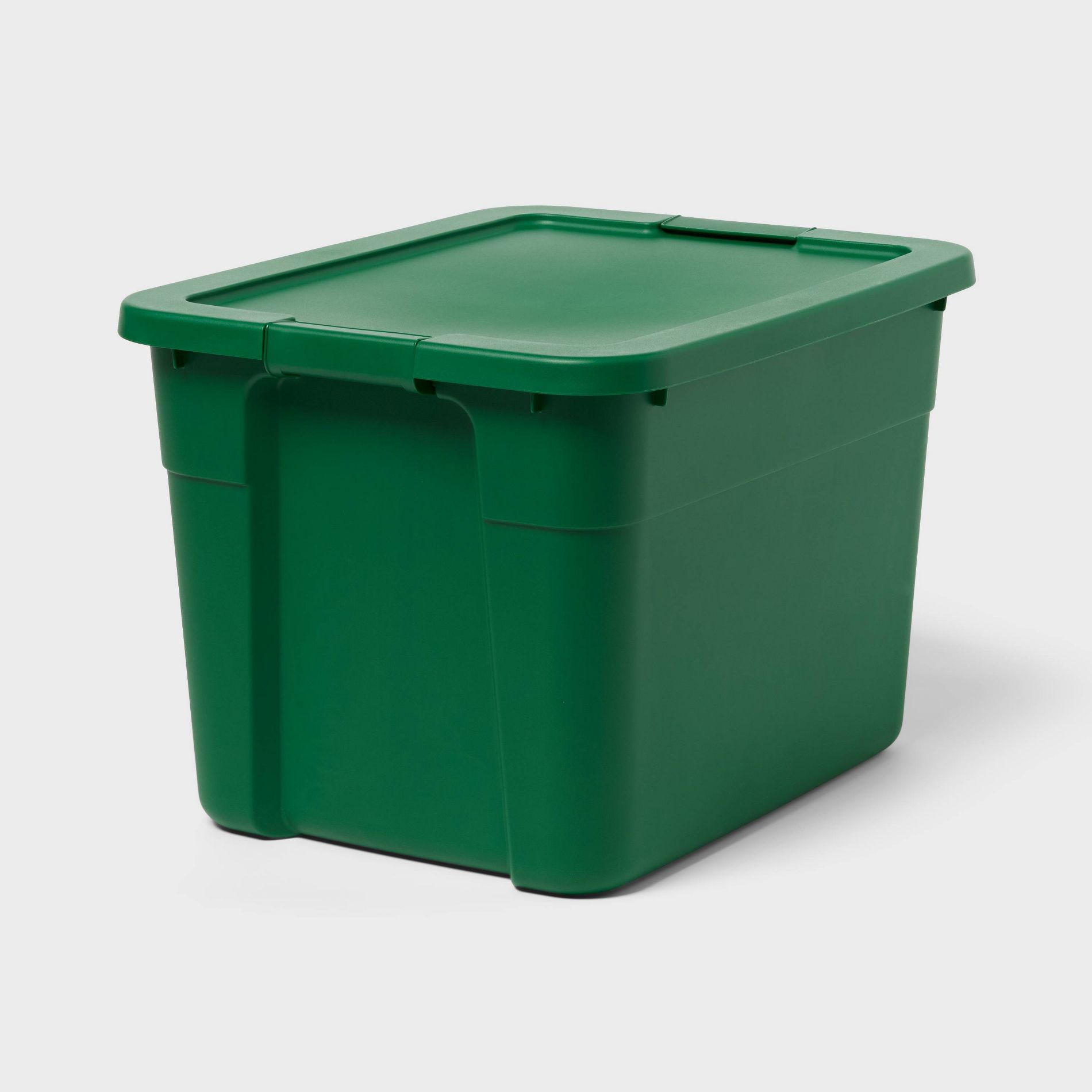 20gal Latching Storage Tote with Lid Green - Brightroom™