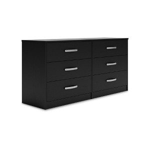 Signature Design by Ashley Casual Finch 6 Drawer Dresser, Black - 1 of 4