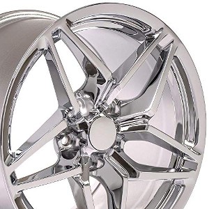 OE Wheels CV31 18 Inch Rim Fits Corvette C7 ZR1 Style 5x120.65 18x10.5 Chrome - Hollander 5927 (1) - 1 of 4