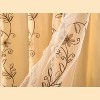 Kate Aurora Royal Living Embroidered Floral Sheer On Taffeta Layered Fabric Shower Curtain - 2 of 3