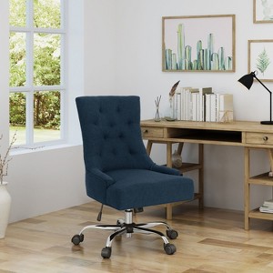 Kumasinova Upholstered Adjustable Height Office Chairs with Wheels,Ergonomic Office Chair with High-Back for Bedroom,Living Room,Studying - 1 of 4