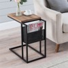 Blackened Bronze and Rustic Oak Side Table - Henn&Hart - 3 of 4