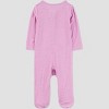 Carter's Just One You® Baby Girls' Comfy Soft Geo Sleep N' Play - Pink/White - 2 of 4