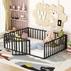 Full Size Metal Floor Bed Frame with Fence and Door - 2 of 4