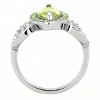 Slickblue Designer Stainless Steel Ring with Apple Green CZ and Clear Accent Stones, Modern Women’s Ring, Sizes 5-10 - 3 of 4