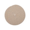 Unique Bargains Trivet Round Rope Woven Mat Cotton Non-woven Fabric 7.87"x7.87"x0.31" - 3 of 3