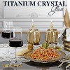 BENETI Modern Luxury Crystal Wine Glasses Set of 2, Premium Handmade in Europe, Long Stem, 15oz - 2 of 4