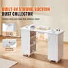 VEVOR Manicure Table, Nail Table Station with Electric Dust Collector, Moveable Nail Tech Desk with 8 Wheels (4 Lockable), White - 3 of 4