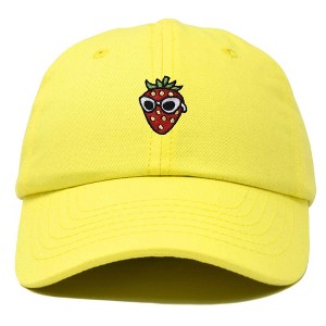 Dalix Strawberry Embroidered Cap Cotton Baseball Summer Cool Dad Hat Womens - 1 of 4