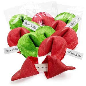 4E's Novelty Christmas Fortune Cookies (50 pieces) Individually Wrapped Great Taste - Holiday Treats for Kids - 1 of 4