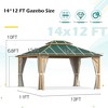 EROMMY 12 Ft. W x 10 Ft. D Aluminum Patio Gazebo - 4 of 4