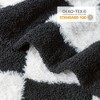 Snuggle Sac Faux Fur Checkered Throw Blanket, Fluffy Feather Yarn Blend Bedding Blankets for Couch or Bed - 3 of 4