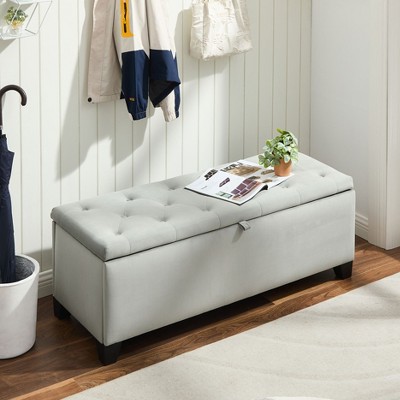 Sapphtopaz Storage Bench Storage Ottoman Storage Organizer Padded Seat Cushion Ottoman with Storage for Living Room, Bedroom
